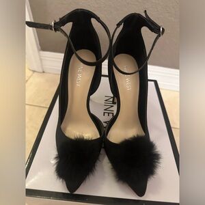 Nine West black high heels size 6